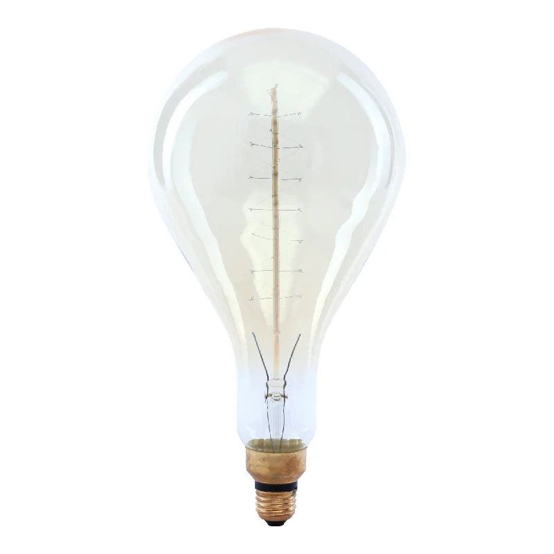 Replaceable filament Edison light bulbs60W Replacement PS52 E26 Dimmable Spiral Filament Amber Glass Vintage Edison Incandescent Light Bulb and Pendant, Soft White Replaceable filament Edison light bulbs60W Replacement PS52 E26 Dimmable Spiral Filament Amber Glass Vintage Edison Incandescent Light Bulb and Pendant, Soft White