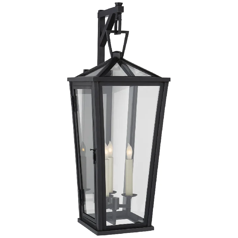 glass wall lamps with frosted glass for soft, diffused lightDarlana 3-Light Wall Lantern