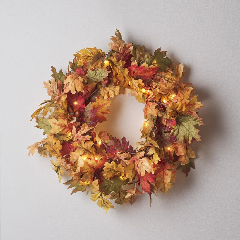 Twinkling String Lights for a Magical Atmosphere50cm Oak Leaf Autumn Wreath Micro Light Bundle Twinkling String Lights for a Magical Atmosphere50cm Oak Leaf Autumn Wreath Micro Light Bundle