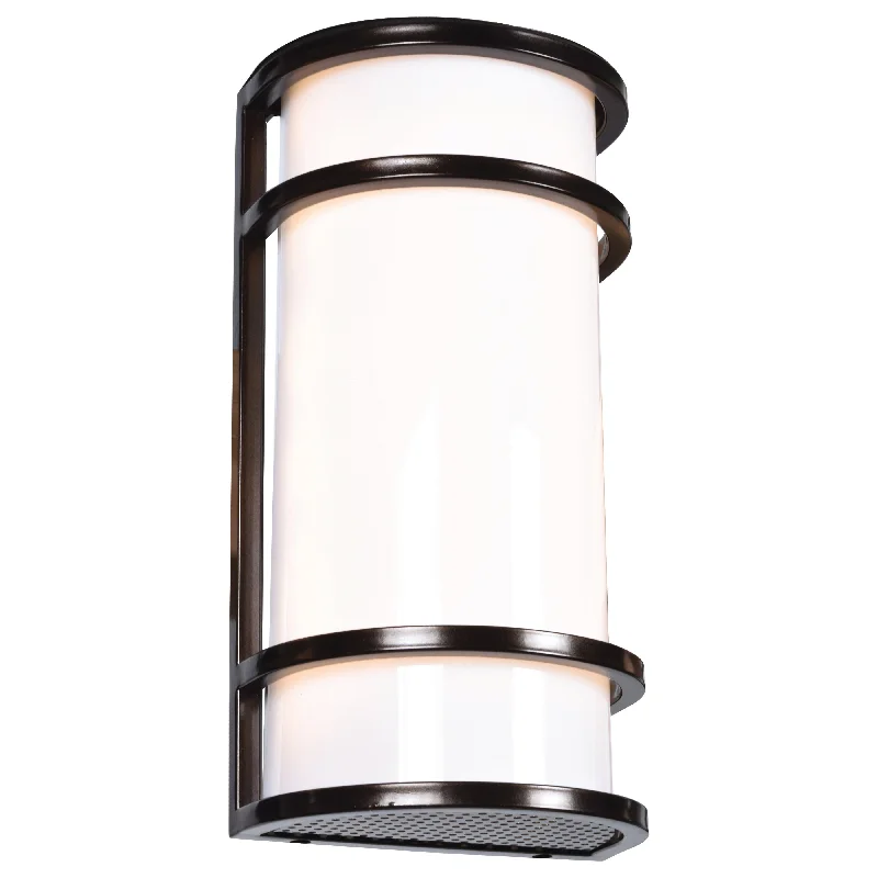Recessed lights with adjustable trim for versatile lighting anglesDual Voltage Outdoor LED Wall Light, 800 Lumens, 15W, 3000K, 120-277V, Bronze, Cove Collection Recessed lights with adjustable trim for versatile lighting anglesDual Voltage Outdoor LED Wall Light, 800 Lumens, 15W, 3000K, 120-277V, Bronze, Cove Collection