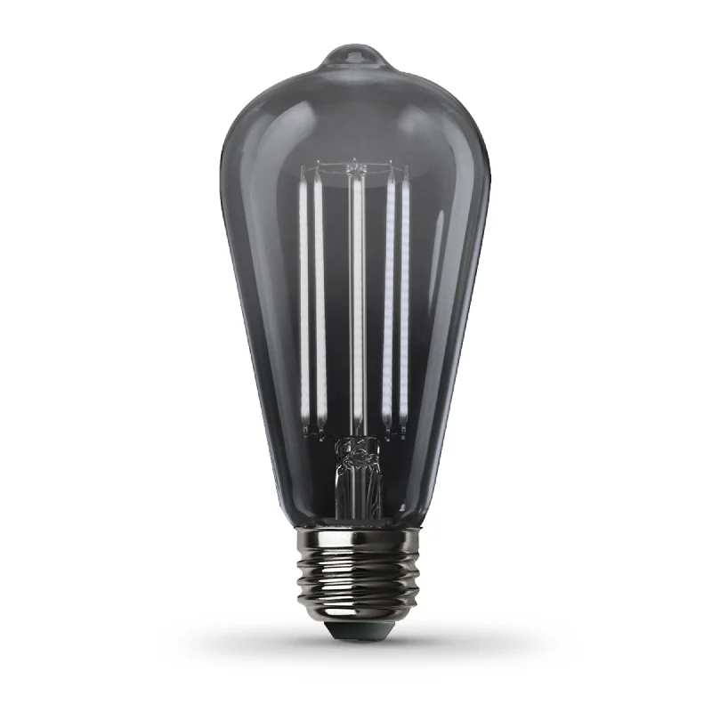 Edison light bulbs for ceiling fans9.5W (60W Replacement) ST19 E26 Dimmable Straight Filament Smoke Glass Vintage Edison LED Light Bulb, Daylight Edison light bulbs for ceiling fans9.5W (60W Replacement) ST19 E26 Dimmable Straight Filament Smoke Glass Vintage Edison LED Light Bulb, Daylight