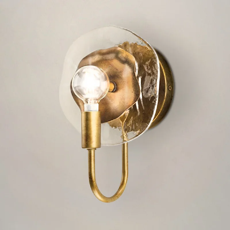 Industrial Lighting for Furniture FactoriesUHP5023 Glam Indoor Wall Sconce, 9-1/4''H x 4-7/8"W x 6-5/8''D, Gold Ombre Finish, Randwick Collection Industrial Lighting for Furniture FactoriesUHP5023 Glam Indoor Wall Sconce, 9-1/4''H x 4-7/8"W x 6-5/8''D, Gold Ombre Finish, Randwick Collection