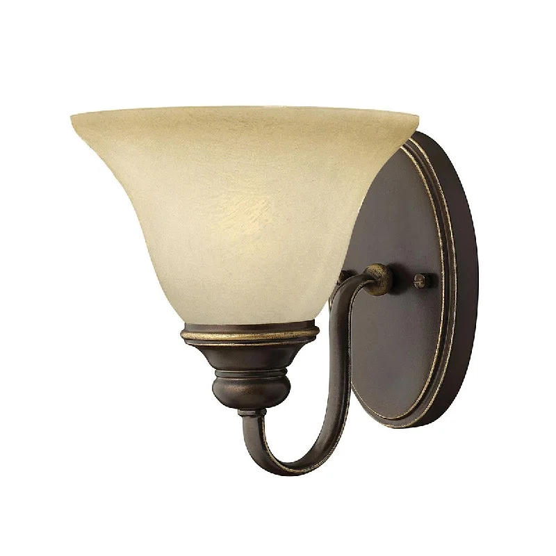 fabric wall lamps with a linen shade for a relaxed and breathable atmosphereCello 1 Light Wall Light - Antique Bronze IP20 E27