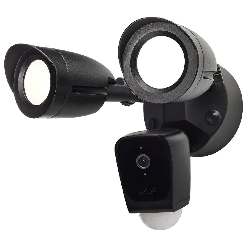 Smart - enabled recessed lights controllable via smartphone2 Head Outdoor SMART Security Light, With Camera, Starfish enabled, Black Finish Smart - enabled recessed lights controllable via smartphone2 Head Outdoor SMART Security Light, With Camera, Starfish enabled, Black Finish