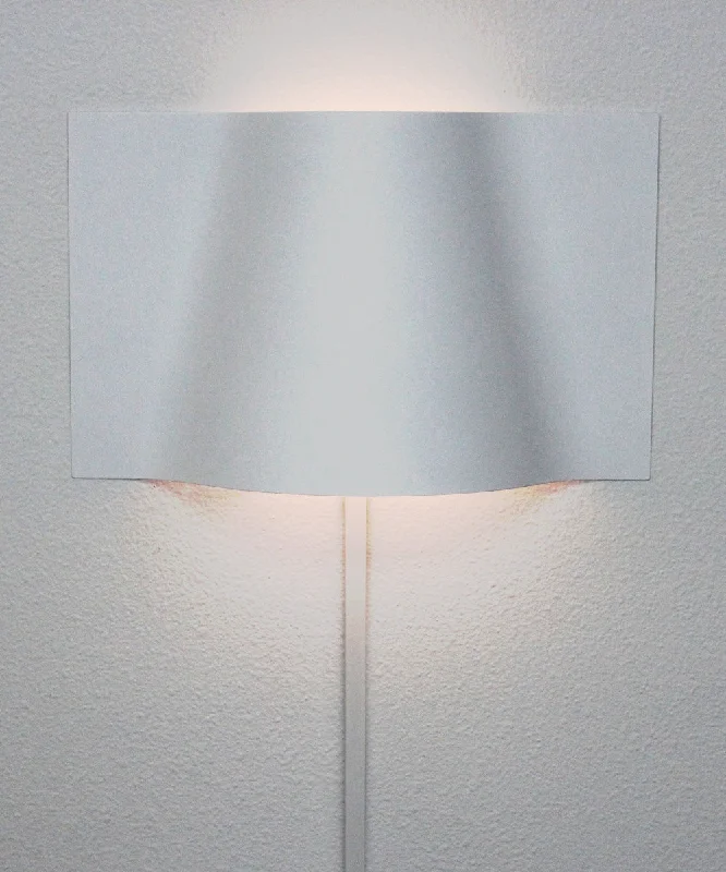mid - century modern wall lamps with iconic shapes for a stylish studyLED "Surface Wave" Alluring Curved Metal Wall Light 10"h x 16"w mid - century modern wall lamps with iconic shapes for a stylish studyLED "Surface Wave" Alluring Curved Metal Wall Light 10"h x 16"w