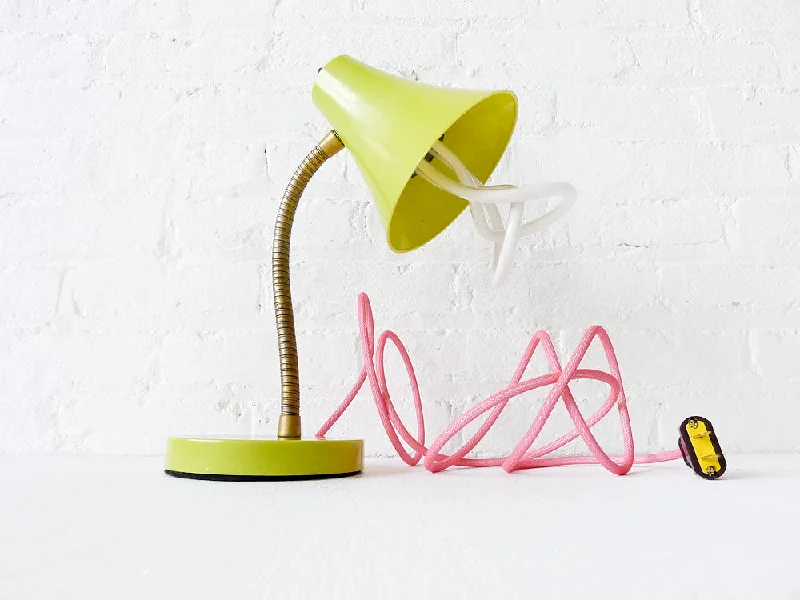 Lava Lamps for Sushi Bars to Add a Modern Twist20% SALE Retro Vintage Gooseneck Desk Table Lamp Kiwi Colored with Neon Pink Textile Cord Lava Lamps for Sushi Bars to Add a Modern Twist20% SALE Retro Vintage Gooseneck Desk Table Lamp Kiwi Colored with Neon Pink Textile Cord