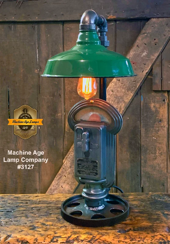 Industrial Lighting for Metal Fabrication ShopsSteampunk Industrial / Duncan Parking Meter / Shade / Automotive / Lamp #3127 sold Industrial Lighting for Metal Fabrication ShopsSteampunk Industrial / Duncan Parking Meter / Shade / Automotive / Lamp #3127 sold