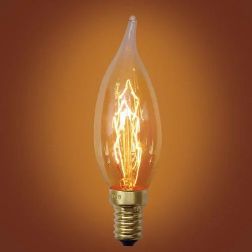 High lumen Edison light bulbsSpiral Loop Incandescents Flame Tip Vintage Edison Bulb, E12 Candelabra Base, 40 Watt High lumen Edison light bulbsSpiral Loop Incandescents Flame Tip Vintage Edison Bulb, E12 Candelabra Base, 40 Watt