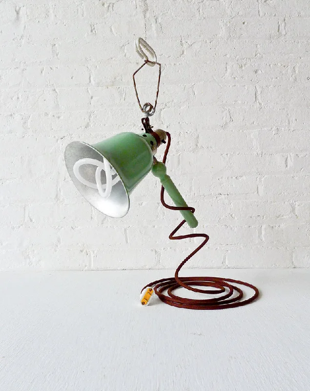 Lava Lamps for Wedding Venues' Lounge AreasVintage Industrial Clip Clamp Lamp Pastel Green Light with Brown Textile Cord Lava Lamps for Wedding Venues' Lounge AreasVintage Industrial Clip Clamp Lamp Pastel Green Light with Brown Textile Cord