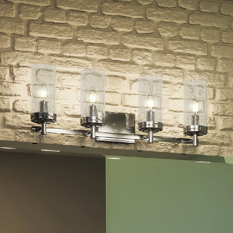 Industrial Exit Sign Lighting for Quick EvacuationUEX2743 Transitional Bath Light 9''H x 29''W, Polished Chrome Finish, Alexandria Collection Industrial Exit Sign Lighting for Quick EvacuationUEX2743 Transitional Bath Light 9''H x 29''W, Polished Chrome Finish, Alexandria Collection