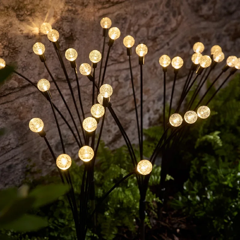 String Lights for DIY Home Decor Projects4 Pacific Wavy Bubble Solar Stake Lights