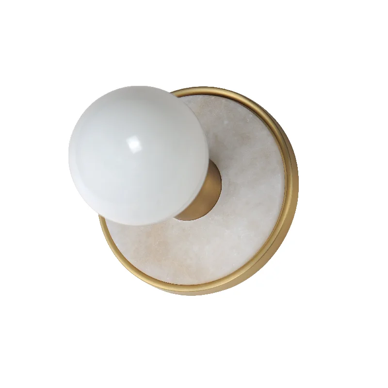 Recessed lights for art studios to showcase artwork properlyHollywood Stone 1-Light Sconce w/ LED Bulb, Whit Alabaster / Natural Aged Brass Recessed lights for art studios to showcase artwork properlyHollywood Stone 1-Light Sconce w/ LED Bulb, Whit Alabaster / Natural Aged Brass
