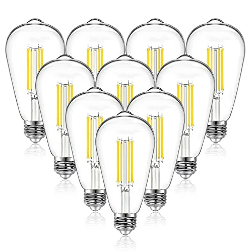 Decorative Edison light bulbs for restaurantsDAYBETTER Vintage LED Edison Bulbs 60 Watt Equivalent, ST58 Antique LED Filament Light Bulbs, Dimmable Led Bulb with E26 Medium Base, Warm White 2700K, Brightness 8W, 800LM, Clear Glass, 10 Packs Decorative Edison light bulbs for restaurantsDAYBETTER Vintage LED Edison Bulbs 60 Watt Equivalent, ST58 Antique LED Filament Light Bulbs, Dimmable Led Bulb with E26 Medium Base, Warm White 2700K, Brightness 8W, 800LM, Clear Glass, 10 Packs