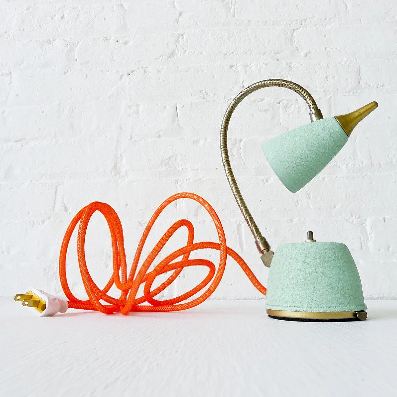Music - Synchronized Lava Lamps for Dynamic Visual EffectsSpring Fresh Mint Green Gooseneck Lamp w/ Neon Orange Net Color Cord Music - Synchronized Lava Lamps for Dynamic Visual EffectsSpring Fresh Mint Green Gooseneck Lamp w/ Neon Orange Net Color Cord