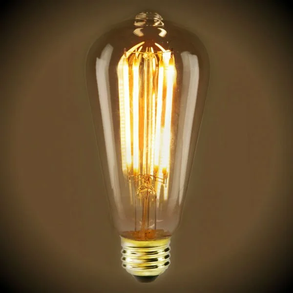 Edison screw base light bulbsEdison LED Filament Bulb - 5 Watt - 2200K - Amber Glass