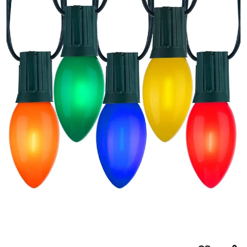 String Lights for Restaurant Outdoor SeatingHofert's 25 C9 LED Multicolor Green Cable Lights String Lights for Restaurant Outdoor SeatingHofert's 25 C9 LED Multicolor Green Cable Lights