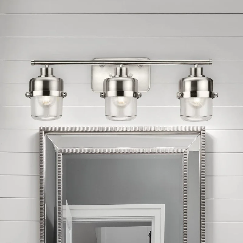 Industrial Flood Lighting for Outdoor Loading DocksUHP4474 Industrial Indoor Bath Light, 8-3/8''H x 6-3/8"W x 24-1/8''D, Brushed Nickel Finish, Olympia Collection Industrial Flood Lighting for Outdoor Loading DocksUHP4474 Industrial Indoor Bath Light, 8-3/8''H x 6-3/8"W x 24-1/8''D, Brushed Nickel Finish, Olympia Collection