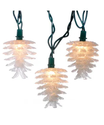 Solar - Powered String Lights for Energy - Saving BackyardsSnow Covered White Pinecone Light String Solar - Powered String Lights for Energy - Saving BackyardsSnow Covered White Pinecone Light String