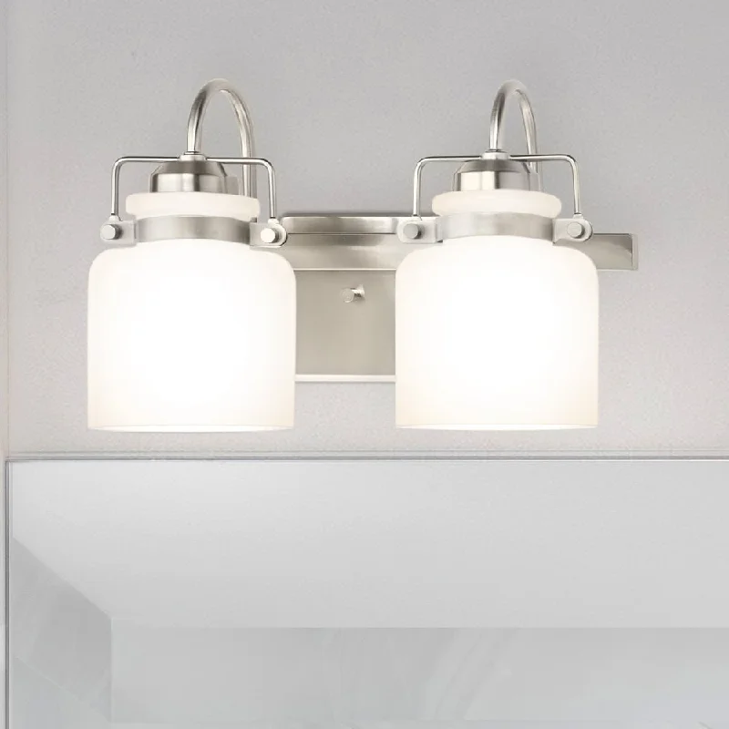 Industrial Flood Lighting for Outdoor Loading DocksUHP4543 Transitional Indoor Bath Light, 9-1/8''H x 7-1/8"W x 13''D, Brushed Nickel Finish, Bowman Collection Industrial Flood Lighting for Outdoor Loading DocksUHP4543 Transitional Indoor Bath Light, 9-1/8''H x 7-1/8"W x 13''D, Brushed Nickel Finish, Bowman Collection