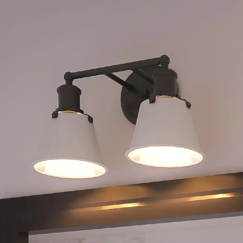 Industrial Task Lighting for Precision WorkstationsUEX2641 Modern Farmhouse Bath Light 9''H x 15''W, Charcoal Finish, Providence Collection Industrial Task Lighting for Precision WorkstationsUEX2641 Modern Farmhouse Bath Light 9''H x 15''W, Charcoal Finish, Providence Collection
