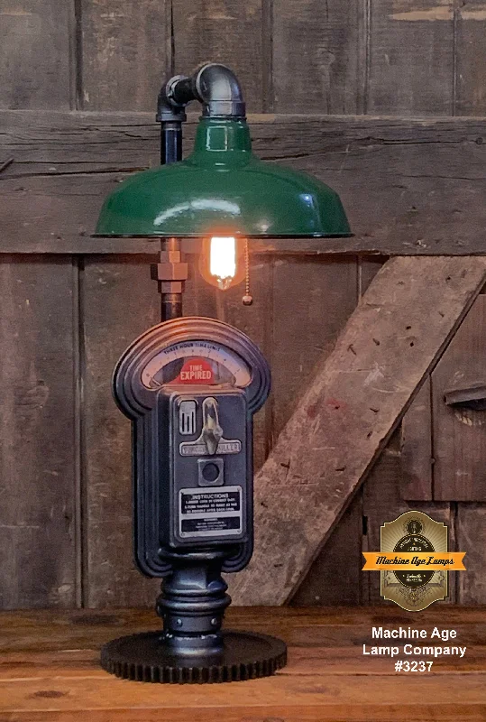 Industrial Lighting for Metal Fabrication ShopsSteampunk Industrial / Parking Meter / Duncan Miller / Shade / Automotive / Lamp #3237 sold Industrial Lighting for Metal Fabrication ShopsSteampunk Industrial / Parking Meter / Duncan Miller / Shade / Automotive / Lamp #3237 sold