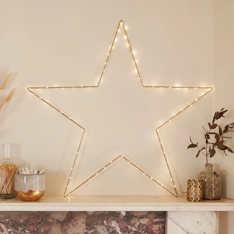 String Lights for Nursery Room Decor60cm Gold Osby Star Window Light