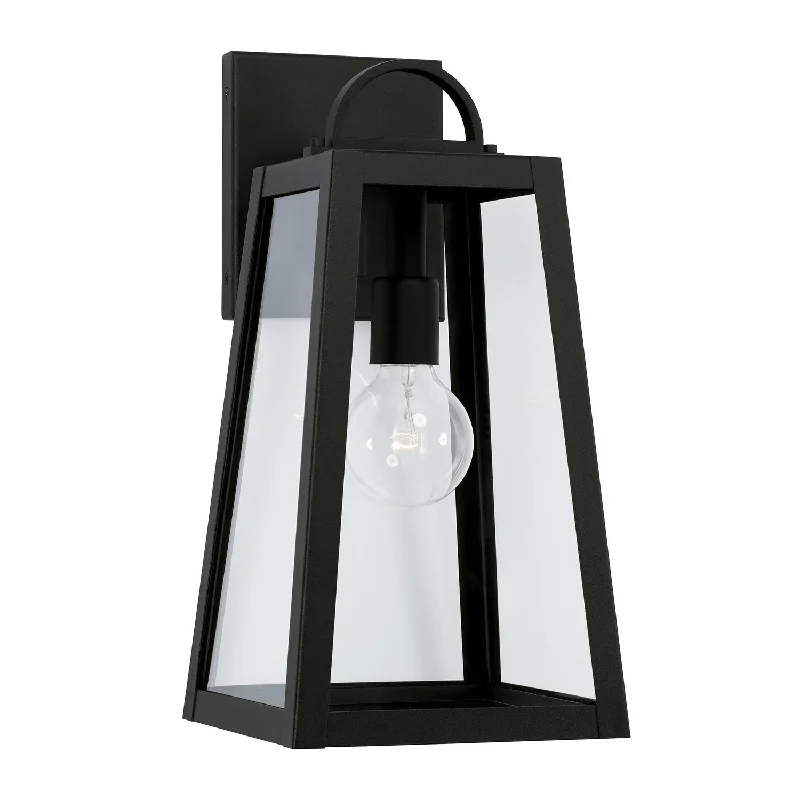 mid - century modern wall lamps with iconic shapes for a stylish studyLeighton 1-Light Outdoor Wall Lantern in Black mid - century modern wall lamps with iconic shapes for a stylish studyLeighton 1-Light Outdoor Wall Lantern in Black