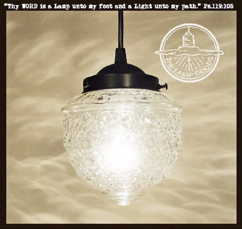 Industrial Exit Sign Lighting for Quick EvacuationAntique Clear Glass Pendant Light