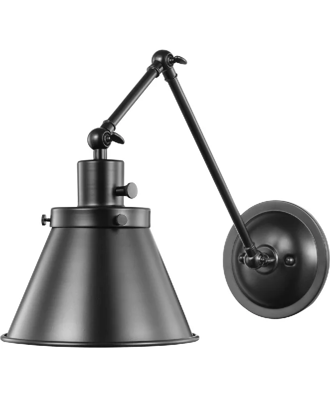 glass wall lamps with frosted glass for soft, diffused lightHinton Black Swing Arm Wall Light Matte Black glass wall lamps with frosted glass for soft, diffused lightHinton Black Swing Arm Wall Light Matte Black