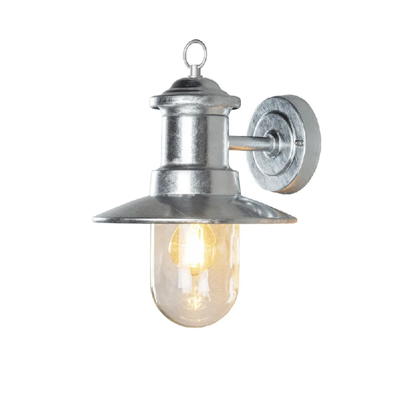 modern minimalist wall lamps for contemporary living roomsNapoli Wall Light Black & Rust/Hot-DIP Galvanized E27 IP44