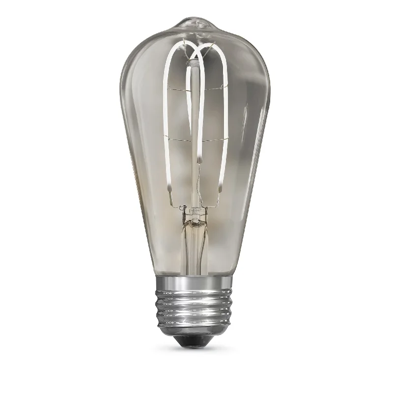 Replaceable filament Edison light bulbs4.5W (60W Replacement) ST19 E26 M Shape Filament Clear Glass Vintage Edison LED Light Bulb, Daylight Replaceable filament Edison light bulbs4.5W (60W Replacement) ST19 E26 M Shape Filament Clear Glass Vintage Edison LED Light Bulb, Daylight