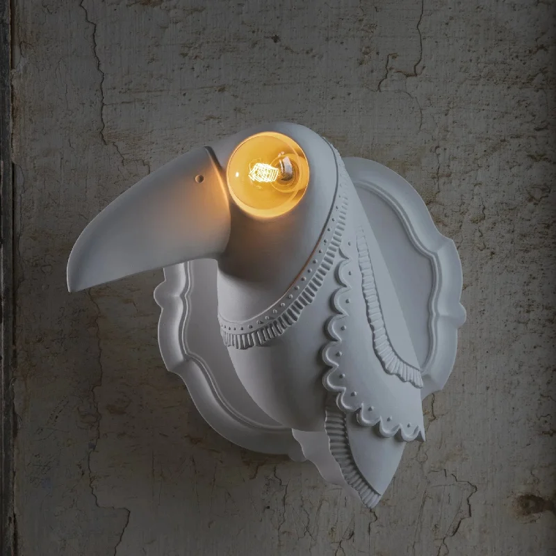 fabric wall lamps with a linen shade for a relaxed and breathable atmosphereStatement White Bird Ceramic Wall Light fabric wall lamps with a linen shade for a relaxed and breathable atmosphereStatement White Bird Ceramic Wall Light