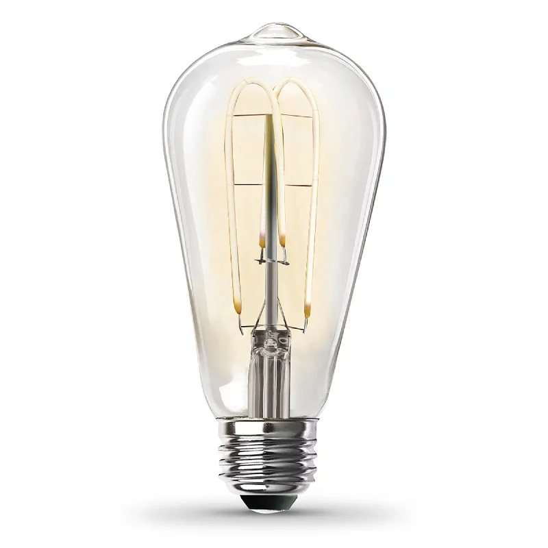 Decorative Edison light bulbs for restaurants6.5W (40W Replacement) ST19 E26 Dimmable M Shape Filament Clear Glass Vintage Edison LED Light Bulb, Warm Light Decorative Edison light bulbs for restaurants6.5W (40W Replacement) ST19 E26 Dimmable M Shape Filament Clear Glass Vintage Edison LED Light Bulb, Warm Light