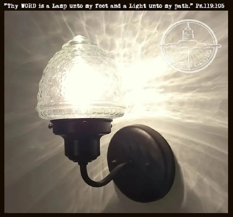 Industrial Lighting for Printing Press FacilitiesGlass Torch Wall Sconce Light Fixture