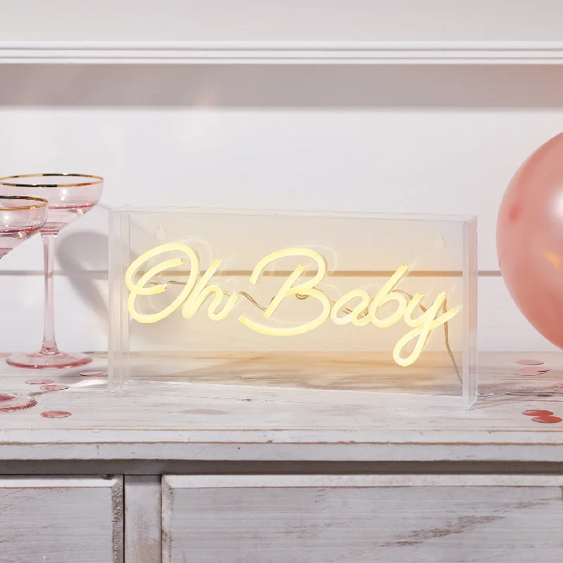 Twinkling String Lights for a Magical AtmosphereOh Baby Neon Light Box