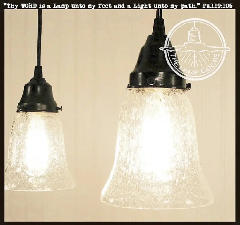 Shock - Resistant Industrial Lighting for Vibrating Machinery AreasClear Seeded Shade Glass Pendant Light Shock - Resistant Industrial Lighting for Vibrating Machinery AreasClear Seeded Shade Glass Pendant Light