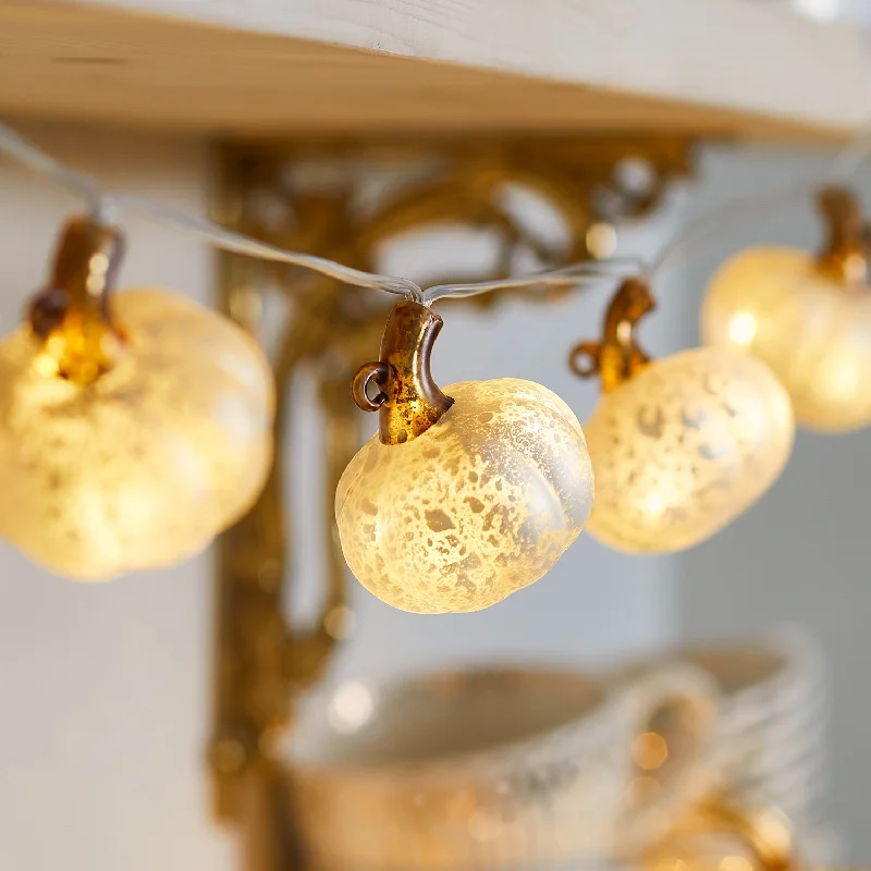 String Lights for Wedding Receptions10 Antique White Pumpkin Fairy Lights