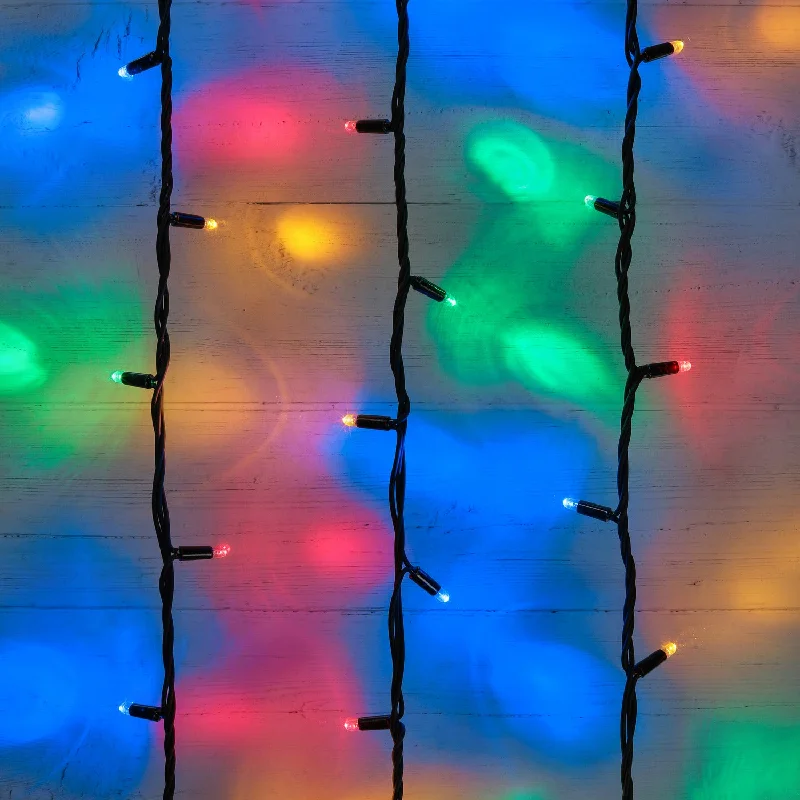 String Lights with Multicolored Bulbs for Festive OccasionsPlus Connect 5m 50 Multi Coloured Connectable Fairy Lights Black Cable String Lights with Multicolored Bulbs for Festive OccasionsPlus Connect 5m 50 Multi Coloured Connectable Fairy Lights Black Cable