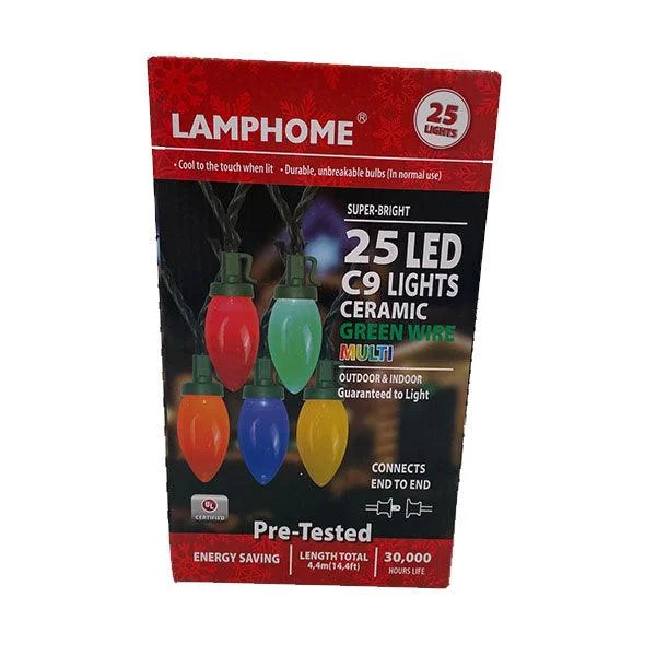 Twinkling String Lights for a Magical AtmosphereC9 25 ct. String Lights Multi-Colored