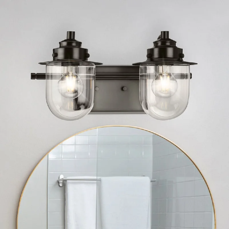 Industrial Area Lighting for Large Open SpacesUHP4745 Nautical Indoor Bath Light, 8''H x 7-1/2"W x 15-1/2''D, Matte Black Finish, Napoleon Collection Industrial Area Lighting for Large Open SpacesUHP4745 Nautical Indoor Bath Light, 8''H x 7-1/2"W x 15-1/2''D, Matte Black Finish, Napoleon Collection