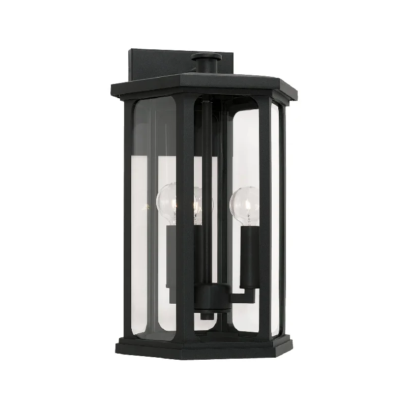 leather wall lamps with a distressed texture for a rugged and stylish lookWalton 3-Light Outdoor Wall Lantern in Black leather wall lamps with a distressed texture for a rugged and stylish lookWalton 3-Light Outdoor Wall Lantern in Black