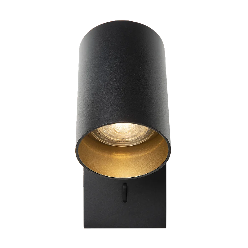 art deco wall lamps with geometric patterns for a retro - inspired bathroomWall light Nuo | black - gold inside