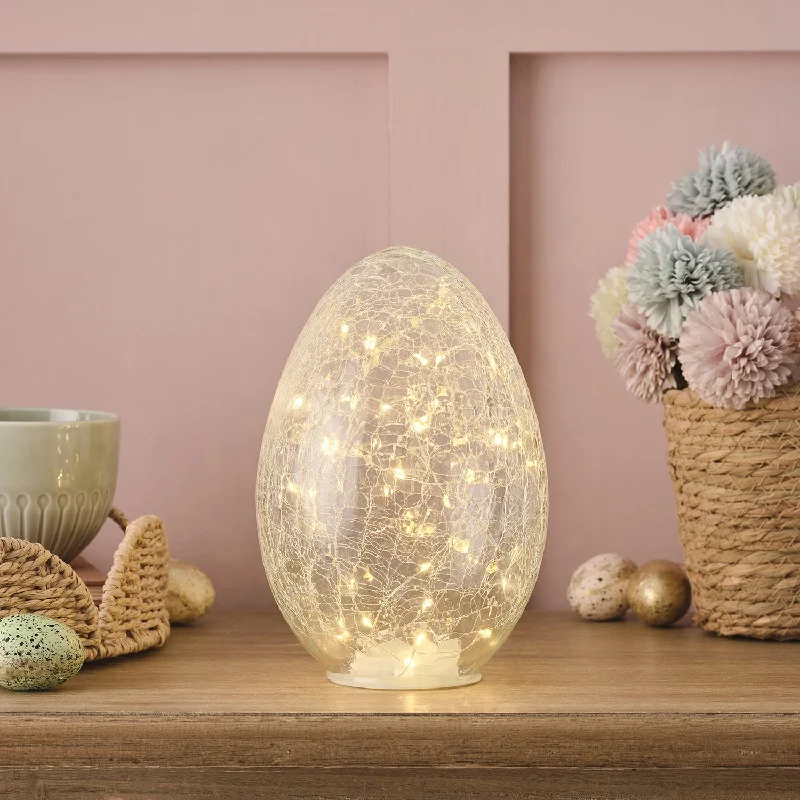 Battery - Operated String Lights for Indoor UseCrackle Glass Easter Egg Light