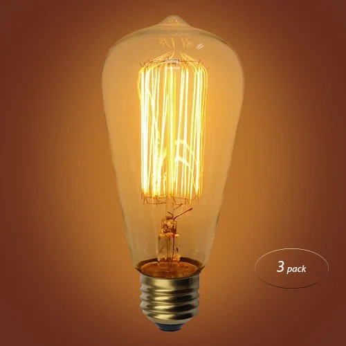 Soft white Edison light bulbsUrbanest Squirrel Cage Type Vintage Edison Bulb, E26 Medium Base, 60 Watt Soft white Edison light bulbsUrbanest Squirrel Cage Type Vintage Edison Bulb, E26 Medium Base, 60 Watt