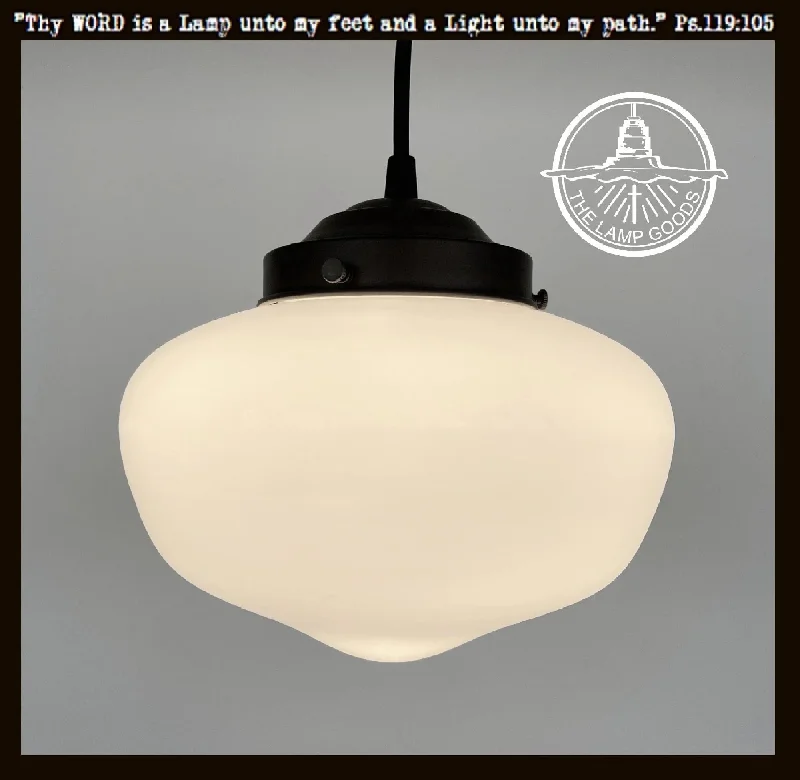 Industrial Lighting for Furniture FactoriesModern Milk Glass Schoolhouse Pendant Light