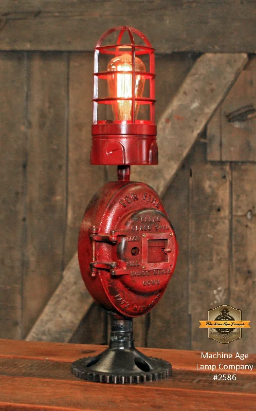 Energy - Efficient Industrial Lighting for Cost - SavingsSteampunk Industrial Machine Age Lamp / Fireman / Police / Antique Call box / Alarm / Lamp #2586 Energy - Efficient Industrial Lighting for Cost - SavingsSteampunk Industrial Machine Age Lamp / Fireman / Police / Antique Call box / Alarm / Lamp #2586