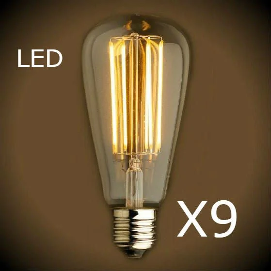 E26 Edison light bulbs with warm glowLED Filament Edison Light Bulb - ST21 Vintage - 9 Bulb Pack E26 Edison light bulbs with warm glowLED Filament Edison Light Bulb - ST21 Vintage - 9 Bulb Pack