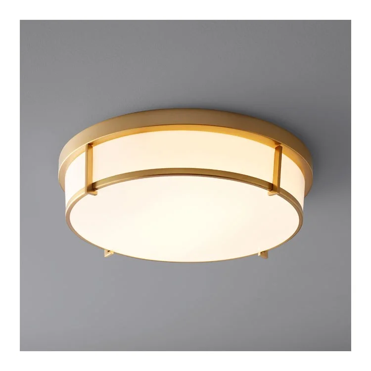 Recessed lights for rental properties with easy installationIo Two-Light 17" LED Flush Mount Ceiling Fixture - Aged Brass Recessed lights for rental properties with easy installationIo Two-Light 17" LED Flush Mount Ceiling Fixture - Aged Brass