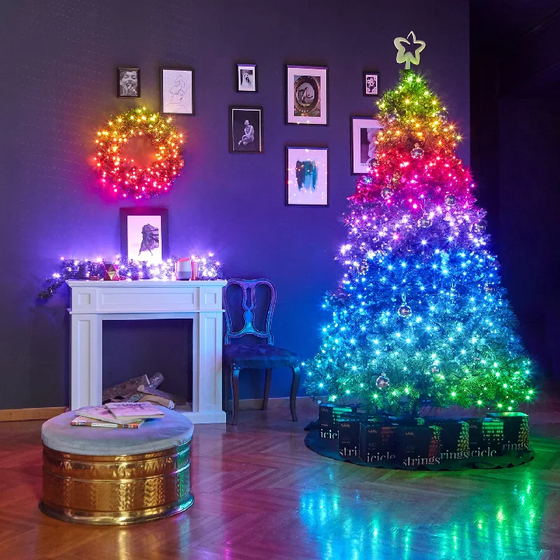 String Lights for Seasonal Decorations (Spring, Fall, etc.)20m 250 LED Twinkly Smart App Controlled String Lights Multi Coloured