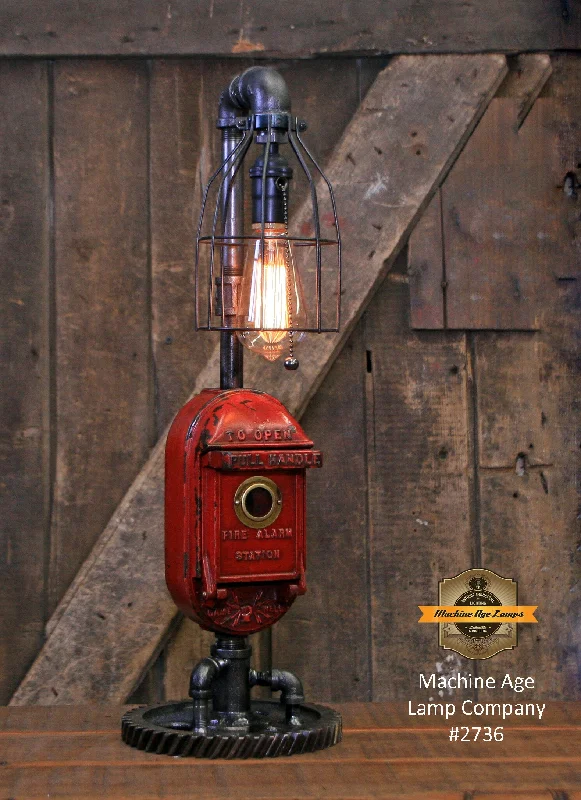Industrial Lighting for Electronics ManufacturingSteampunk Industrial / Machine Age Lamp / Fireman / Police / Antique Gamewell Call box / Alarm / Lamp #2736 Industrial Lighting for Electronics ManufacturingSteampunk Industrial / Machine Age Lamp / Fireman / Police / Antique Gamewell Call box / Alarm / Lamp #2736